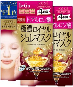 KOSE 高丝 CLEAR TURN 优质蜂王浆面膜 高浓度 透明质酸 4次 2件装